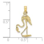 10K 3-D Textured Flamingo Charm - Image 3