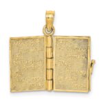 10K 3-D Moveable Enameled AN IRISH PRAYER Book w/Clover Charm - Image 4