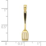 10K w/ Black Enamel 3-D Spatula Charm - Image 3