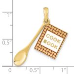 10K W/Enamel 3-D Cook Book and Spoon Charm - Image 3