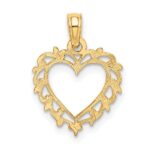 10K Heart w/ Lace Trim Charm - Image 4