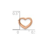 10K Rose Gold Polished Heart Chain Slide - Image 2