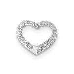 10K White Gold Polished Mini Floating Heart Slide - Image 4