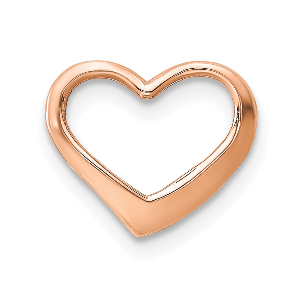 10K7119R.jpg 10K Rose Gold Polished Heart Chain Slide - Image 1