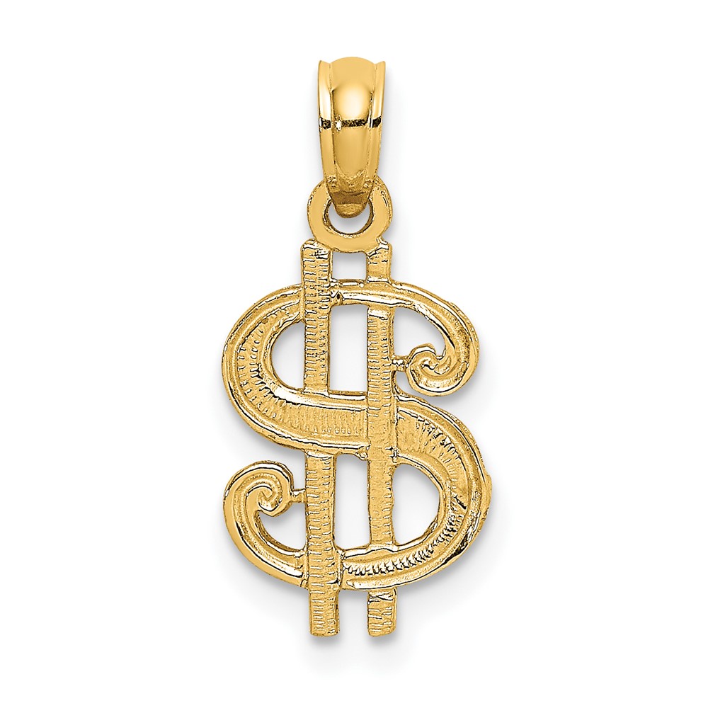 10K7136.jpg 10K Dollar Sign Charm - Image 1