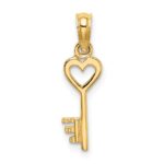 10k Key w/ Heart Charm - Image 4