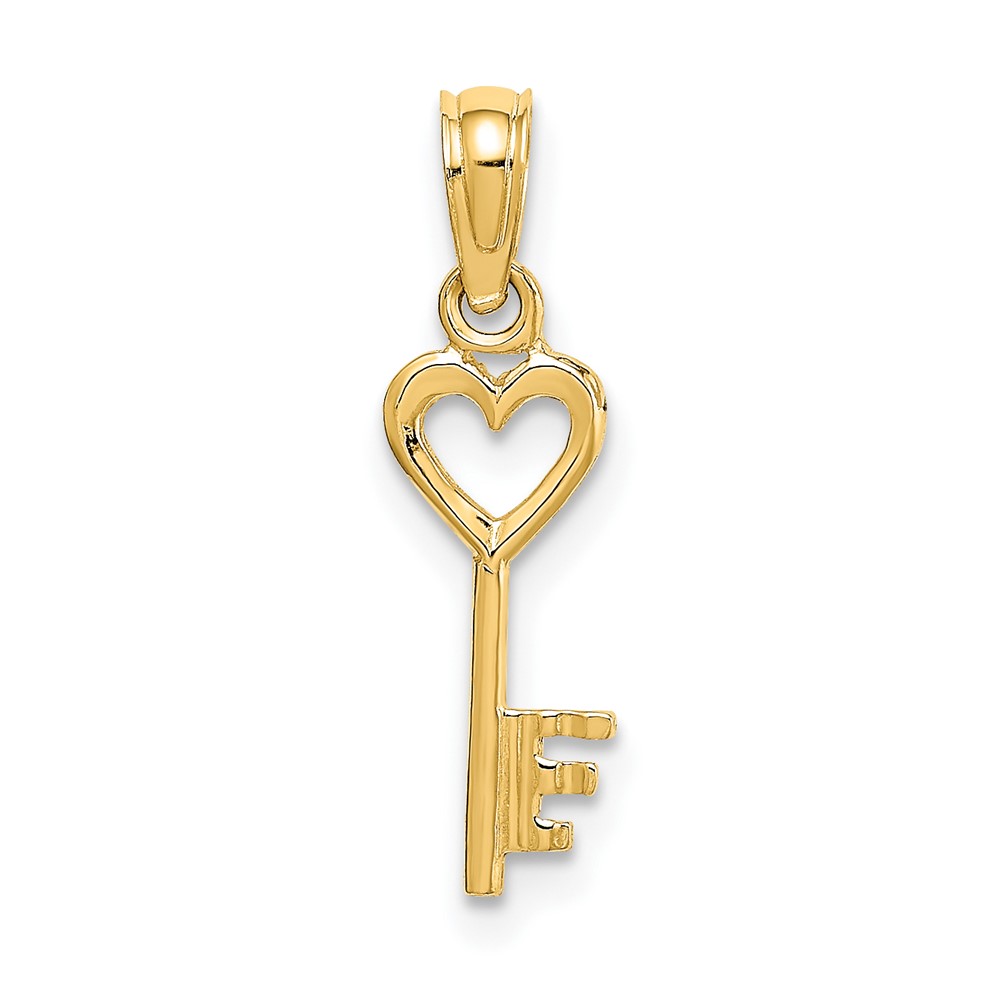 10K7153.jpg 10k Key w/ Heart Charm - Image 1