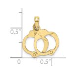10K Moveable Handcuffs Charm - Image 3