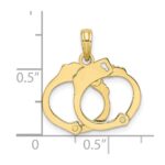 10K Moveable Handcuffs Charm - Image 3