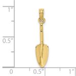 10K 3-D  Trowel Garden Tool Charm - Image 3