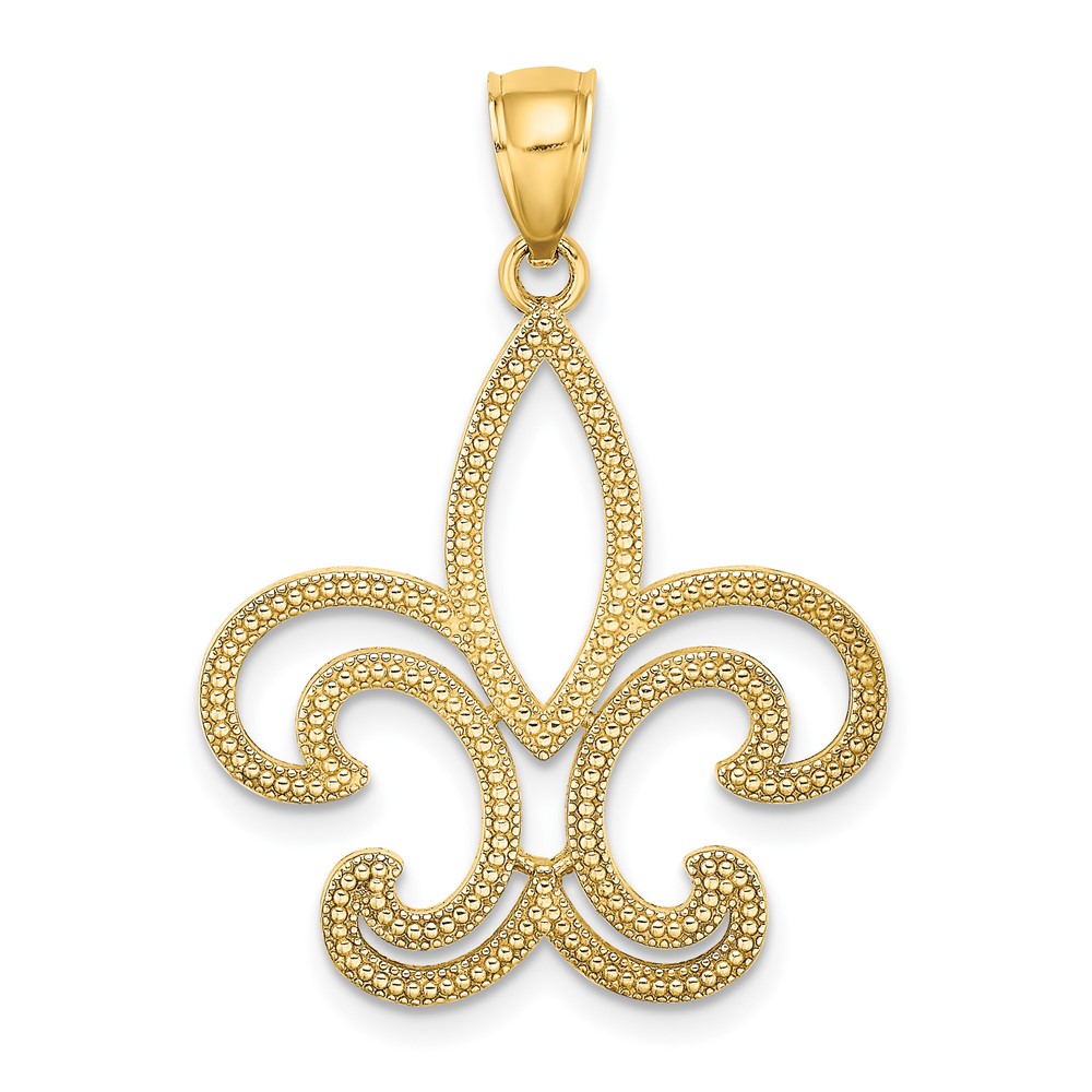 10K7337.jpg 10k Fleur De Lis Pendant - Image 1