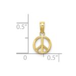 10k 3-D Peace Symbol Charm - Image 3