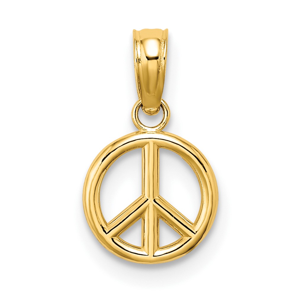 10K7357.jpg 10k 3-D Peace Symbol Charm - Image 1