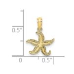 10K Flat Starfish Charm - Image 3