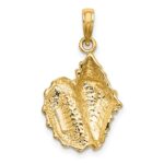 10K 2-D Conch Shell Charm - Image 4