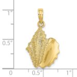 10K 2-D Conch Shell Charm - Image 3