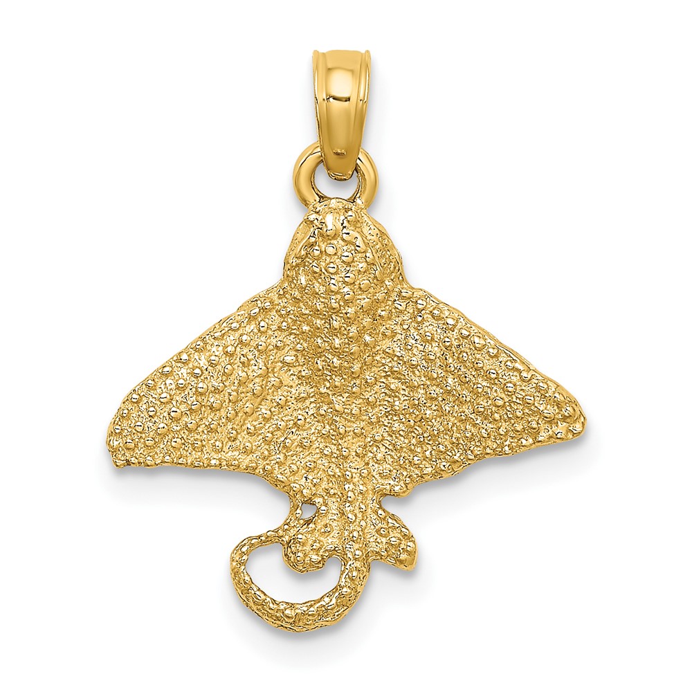 10K7487.jpg 10K Textured Spotted Eagle Ray Charm - Image 1