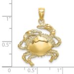 10K 2-D Crab Charm - Image 3