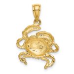 10K 2-D Crab Charm - Image 4
