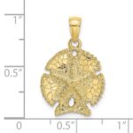 10K 2-D Sand Dollar W/ Star Charm - Image 3