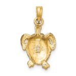 10K Textured Sea Turtle Charm - Image 4