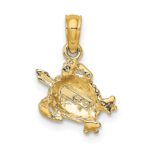 10K Textured Sea Turtle Charm - Image 4