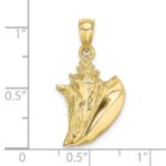10K 3-D Conch Shell Charm - Image 3
