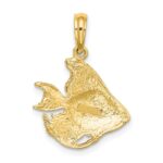 10K Textured Fish Charm - Image 4