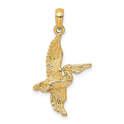 10K 3-D Pelican Flying Charm