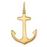 10K 3-D Polished Large Anchor Charm - Image 4