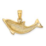 10K 2-D Polished Dolphin Charm - Image 4