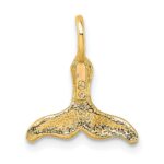 10K Polished Mini Whale Tail Charm - Image 4