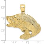 10K 2-D Bass Fish Jumping Charm - Image 3