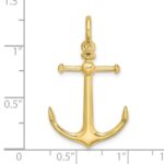 10K 3-D Anchor w/ Shackle Bail Charm - Image 3