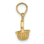 10K 3-D Mini Basket Charm - Image 2