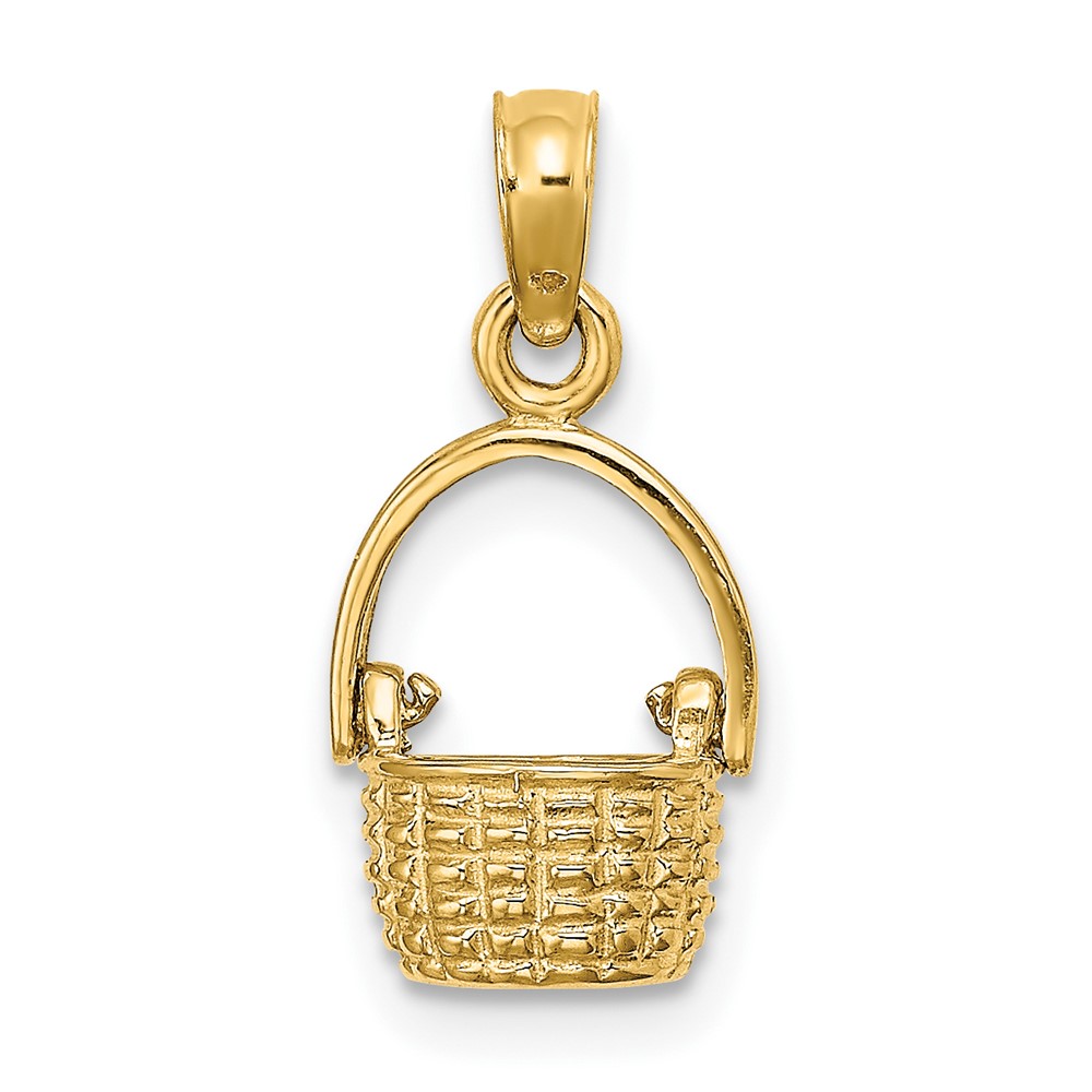 10K7990.jpg 10K 3-D Moveable Handle Basket Charm - Image 1