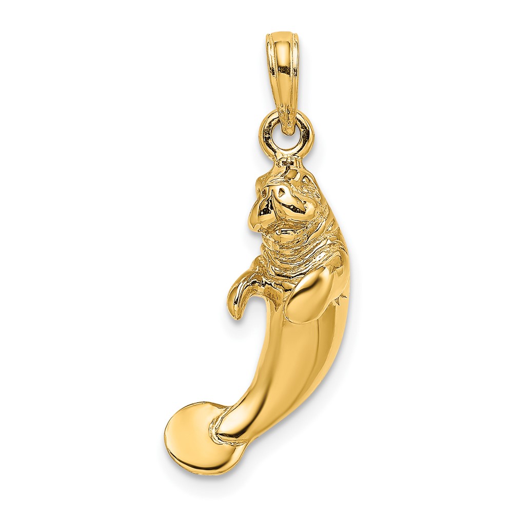 10K8050.jpg 10k 3-D Polished Manatee Charm - Image 1