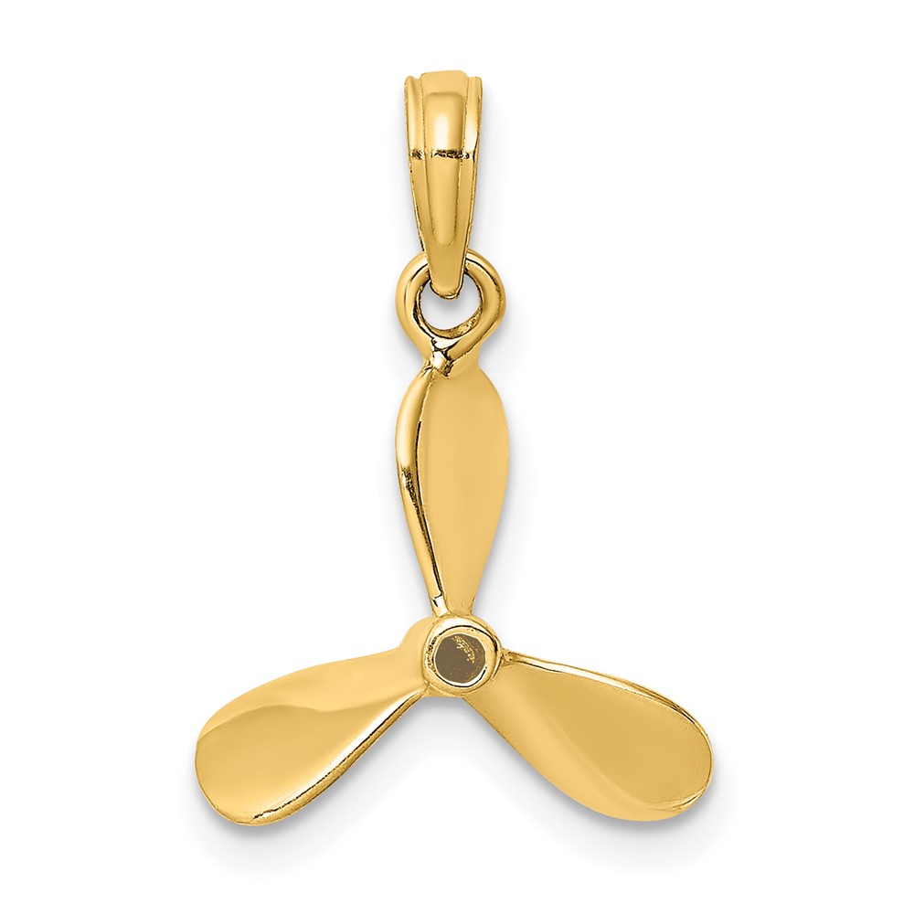 10K8064.jpg 10K 3-D w/ 3 Blades Propeller Charm - Image 1
