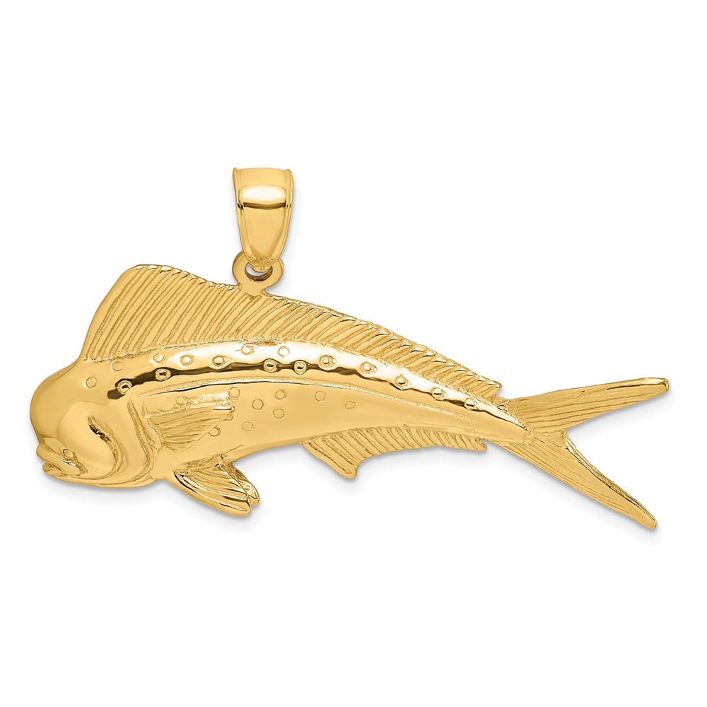 10K8119.jpg 10K 2-D Male Dorado (Mahi-Mahi) Charm - Image 1