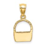 10K 2-D Flat Back Basket Charm - Image 4