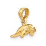 10K 3-D Polished Mini Manatee Charm - Image 5