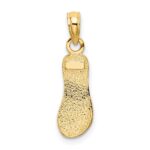 10K Textured Straps Single Flip-Flop Charm - Image 4
