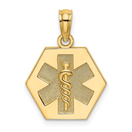 10k Medical Disc Pendant