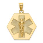 10k Medical Disc Pendant