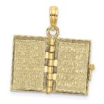 10K 3-D Moveable Pages Holy Bible w/ Lords Prayer Charm - Image 7
