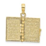 10K 3-D Moveable Pages Holy Bible w/ Lords Prayer Charm - Image 8