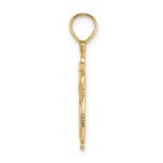 10K Polished and Cut-Out Engraved Cross Charm - Image 2