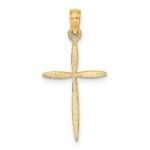 10K D/C with Tapered Ends Cross Charm - Image 3