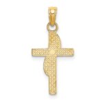 10K Polished W/ Banner Cross Charm - Image 4
