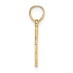 10K Diamond Shape Center Mini Cross Charm - Image 2